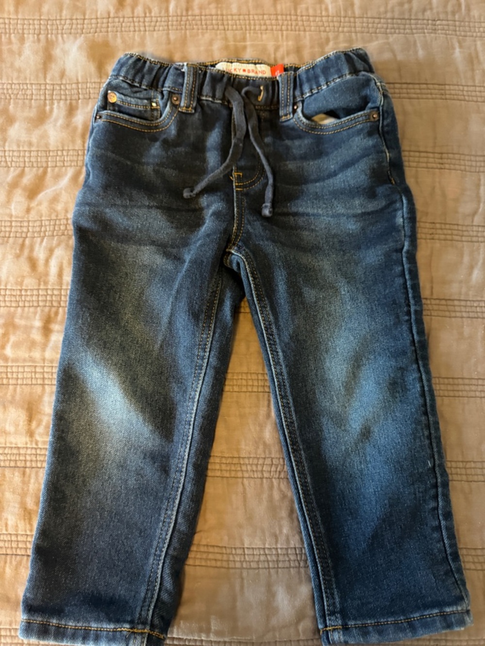 Boys Dark Wash Denim Jogger Jeans - Navy Blue